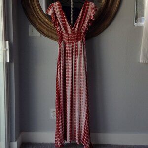 ⭐BLUIVY FULL-LENGTH SUMMER DRESS in Rust Tie-Dye, size S⭐